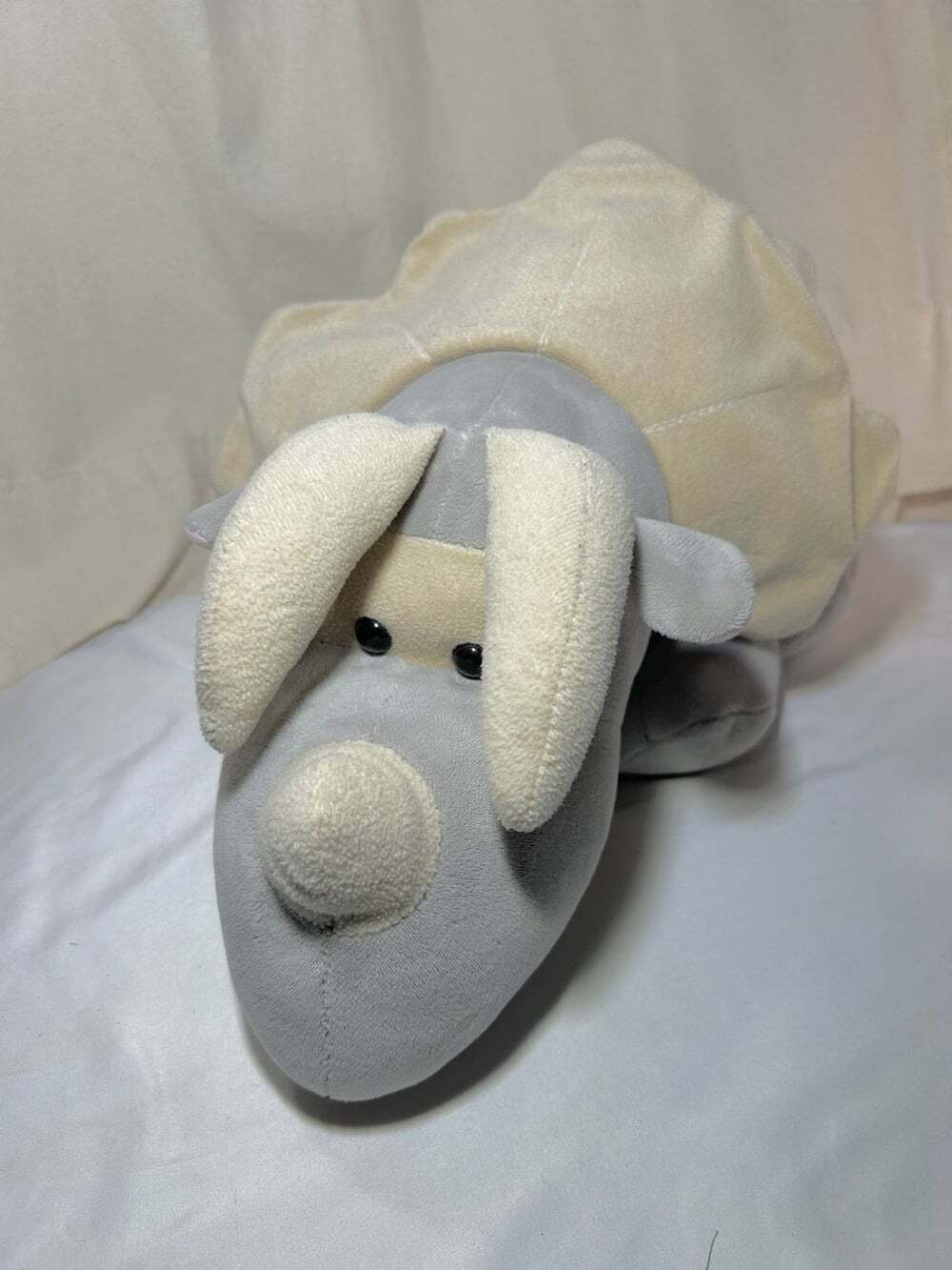 Large Purple Dan Dee Dinosaur Triceratops Plush Gray 21”